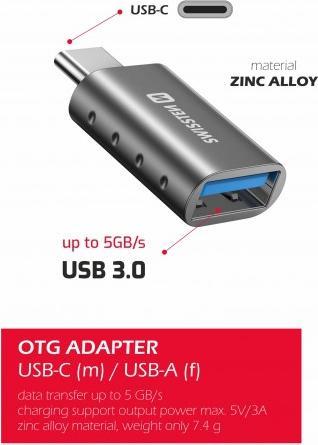 Immagine prodotto Swissten OTG Adapter (USB tipo C, USB-A, USB-A)