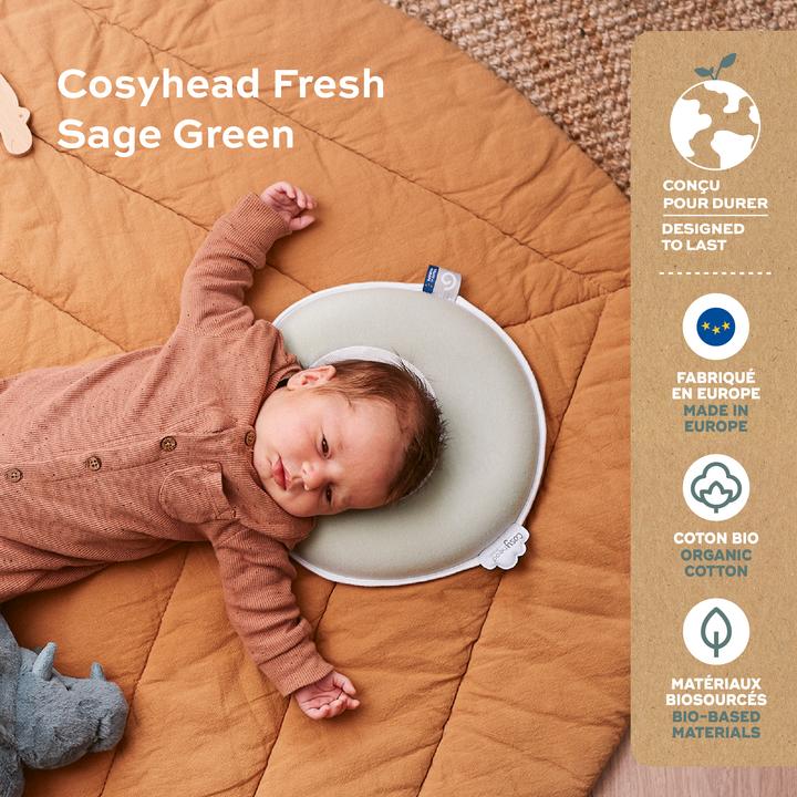 Produktbild Babymoov Baby-Kopfkissen Cosyhead Sage Green (24 x 22.5 x 4 cm)