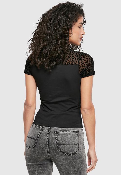 Produktbild Urban Classics Ladies Flock Lace Turtleneck Tee (5XL)
