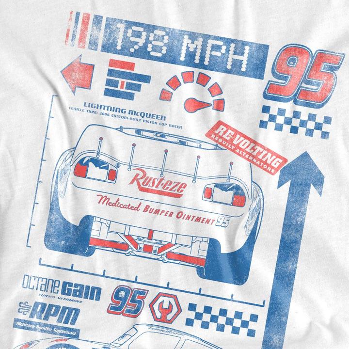 Immagine prodotto Cars 198 MPH Maglietta Saetta Mcqueen Adulto Unisex (XXL)