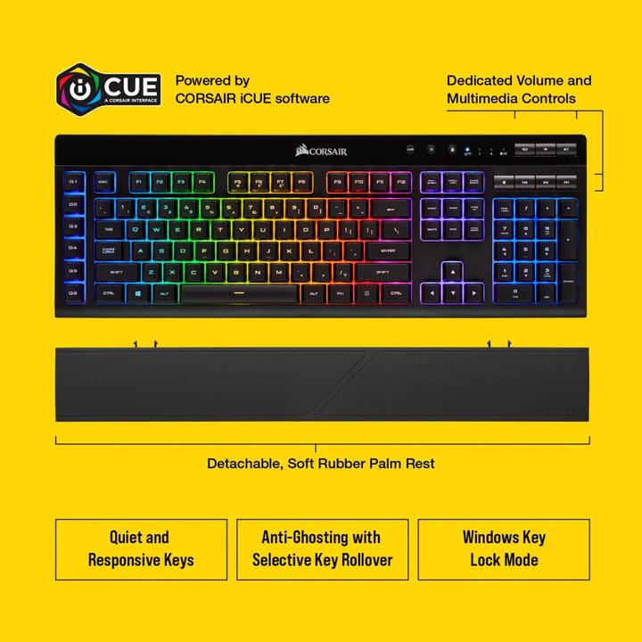 Produktbild Corsair K57 (DE, Kabelgebunden, Kabellos)
