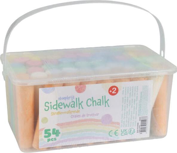 Produktbild Champ Jumbo Strassenkreide, 54 Stück (Weiss, Gelb, Blau, Orange und Grün, Rot, 54 x)