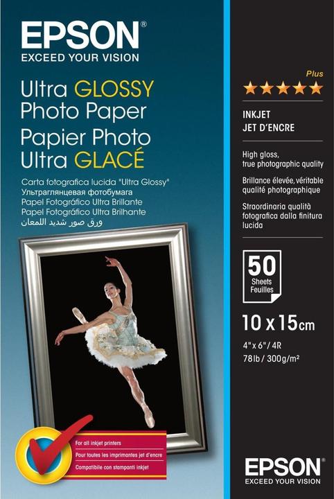 Produktbild Epson Ultra Foto Glanzpapier, 50 Blatt (300 g/m², 10 x 15 cm, 50 x)