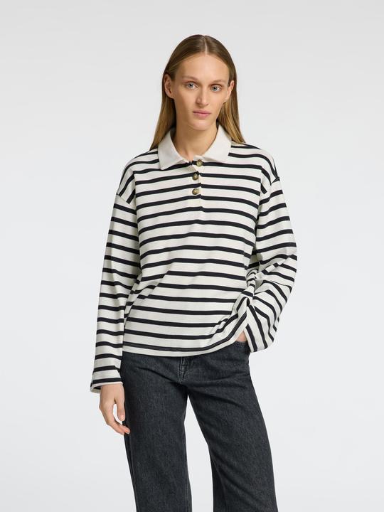 Produktbild Selected Femme Streifen Langarm-Poloshirt (XS)