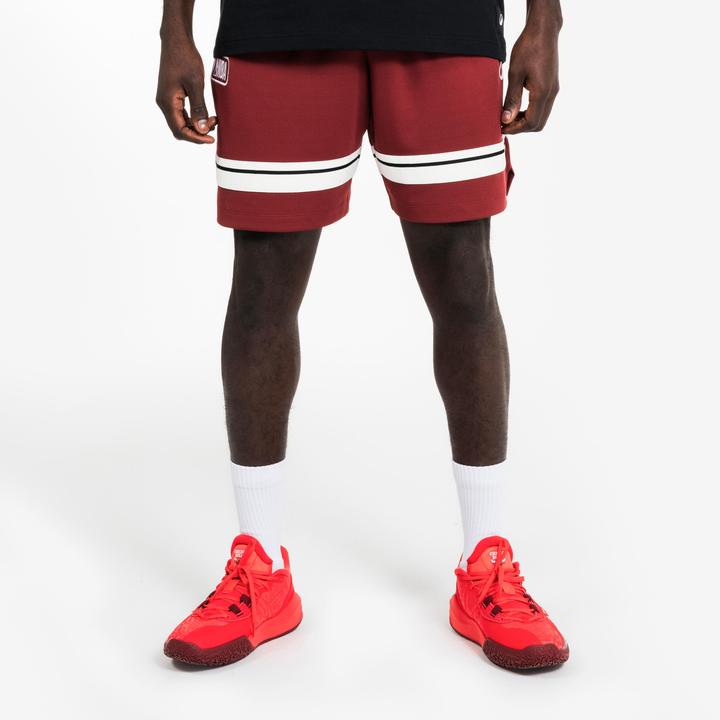 Image du produit Tarmak Short de basketball NBA homme/femme - SH 900 AD Rouge bordeaux (S)