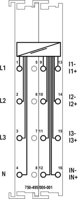 Produktbild Wago Leistungsmessklemme N+Rogowski 750-495/000-002 Versorgungsspannung bei AC 50 Hz 400... 400V, Versor