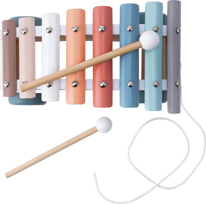 Actual product image Activity Board Little Tribe Pull Along Wooden Xylophone Car, Musical Pull Along Toy, musical