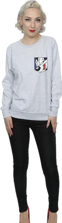 Immagine prodotto Looney Tunes Pepe Le Pew Face Faux Pocket Felpa Donna (M)