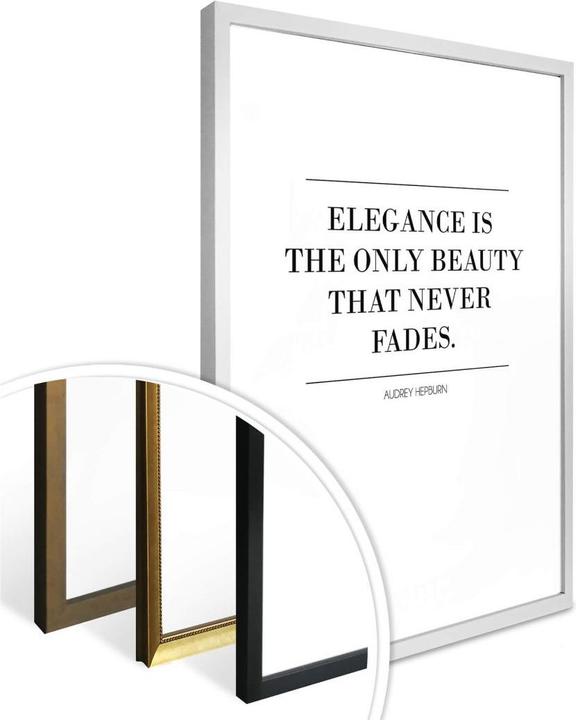 Image du produit Trenddeko Audrey Hepburn - L'élégance est la seule beauté (50 x 60 cm)