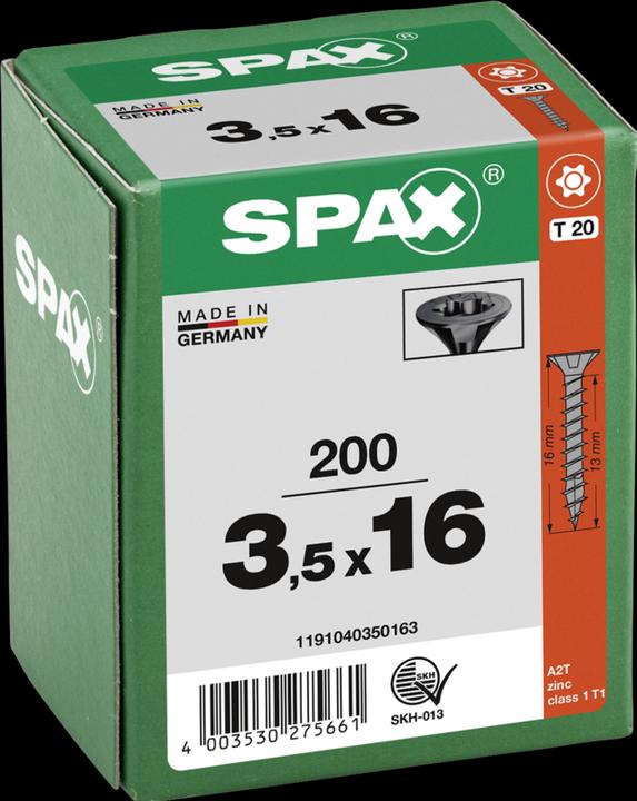 Produktbild Spax Spanplattenschrauben (200 Schrauben pro Stück)