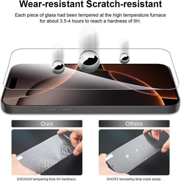 Produktbild Protectorking 3x echtes Tempered 9H Panzerhartglas 3D KLAR (3 Stück, Apple iPhone 4, LG G4s)