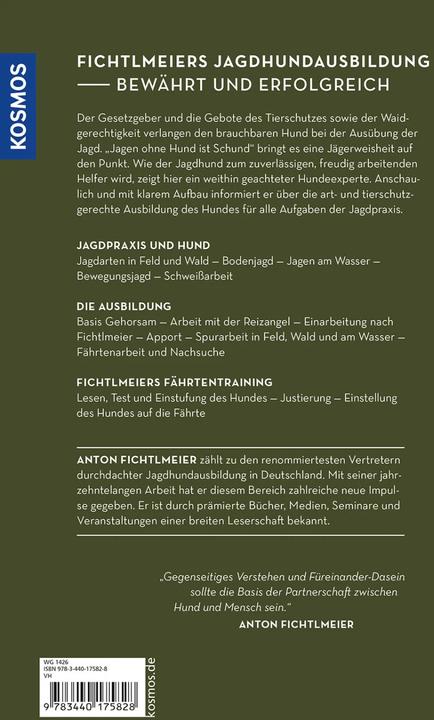 Produktbild Kosmos Die Ausbildung des Jagdhundes (Deutsch, Anton Fichtlmeier, 2023)