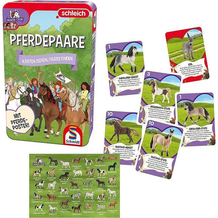 Produktbild Schmidt Spiele Horse Club Pferde Paare Metalldose (Deutsch)