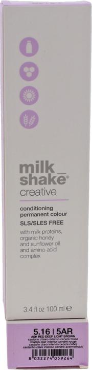 Milk_Shake Vopsea permanenta Creative 5.165AR, Castaniu Deschis Praline De Ciocolata, 100ml (5.16 Praline Chocolate)