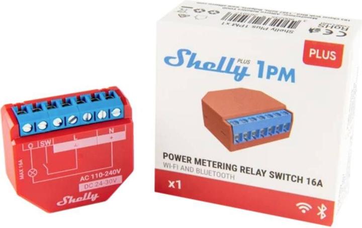Actual product image Shelly Plus 1PM (Switch actuator)