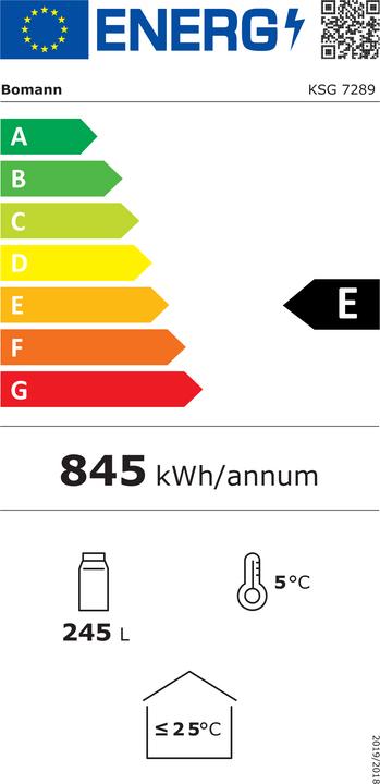 Energie-Label Bomann KSG 7289 (245 l)