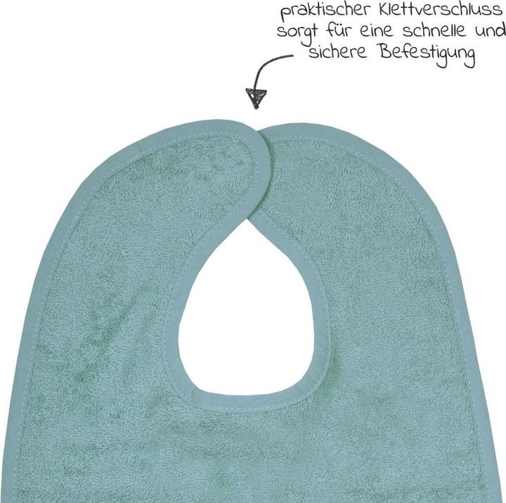 Actual product image Bib giant velcro bib 30 x 45 cm - plain ice blue