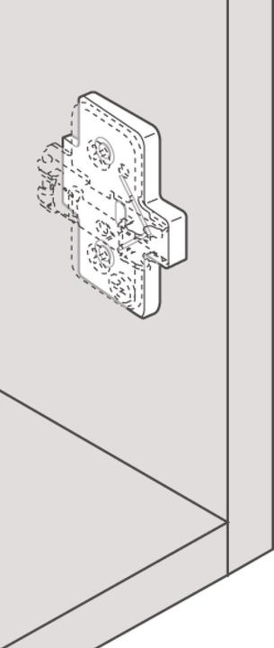 Image du produit Blum Adaptateur d'angle pour plaques de montage cruciforme -5°