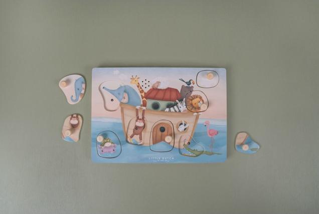 Image du produit Little Dutch Puzzle de préhension sonore Arche de Noé (7 pièces)