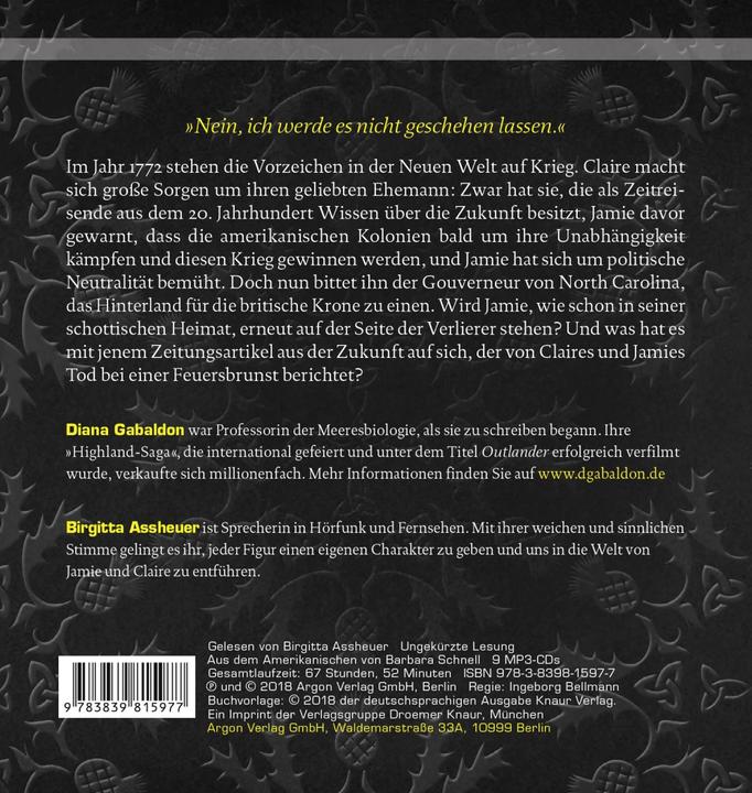 Image du produit Outlander Un souffle de neige et de cendre (Diana Gabaldon, Birgitta Assheuer, Barbara Rapide, Allemand)