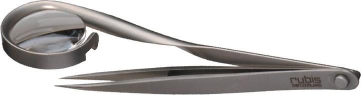 Actual product image Rubis Tweezers with magnifying glass