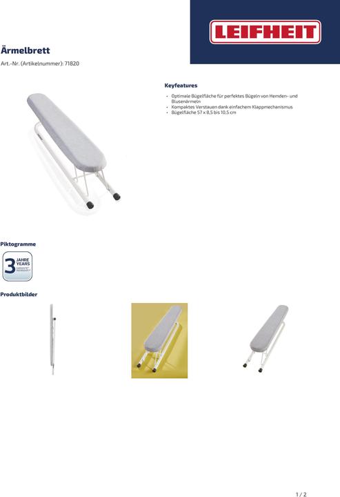 Productafbeelding Leifheit Mouwplank (57 x 10,5 cm)