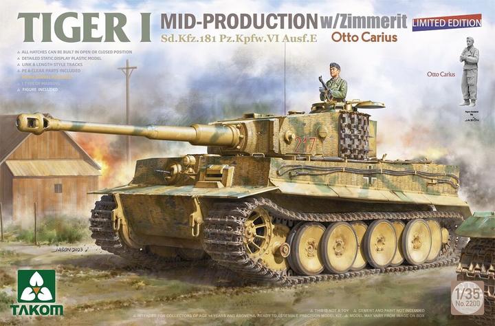 Produktbild Takom Tiger I Mid-Production w/Zimmerit Sd.Kfz.181 Pz.Kpfw.VI Ausf.E Sd.Kfz.181 Pz.Kpfw.VI Ausf.E Otto Car