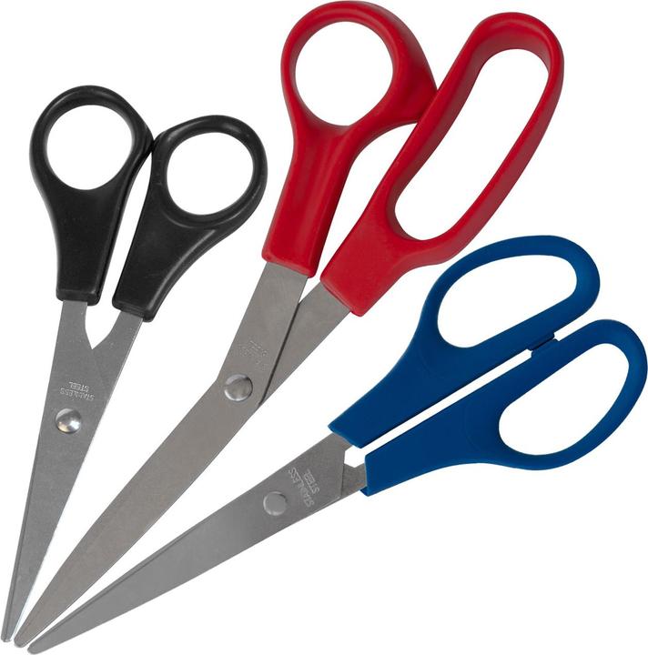 Image du produit Excellent Houseware Haushaltsscheren-Set aus Edelstahl, 3 Stück in 3 Grössen und Farben