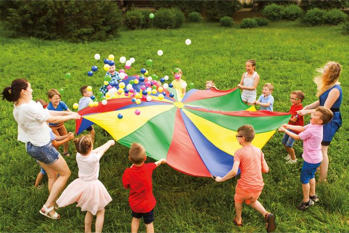 Actual product image Outdoor play Parachute with balls