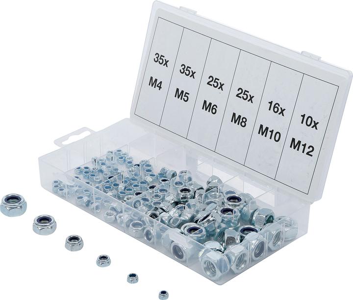 Actual product image BGS Hexagon Nut Assortment Self-Locking 146 pcs.