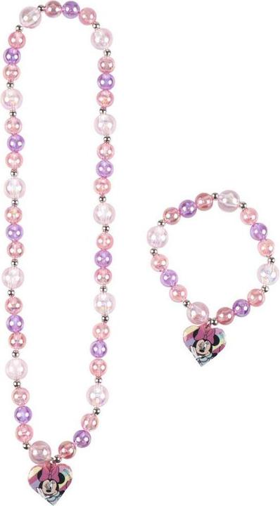 Actual product image Minnie Mouse Necklace and bracelet set 2 pieces Pink