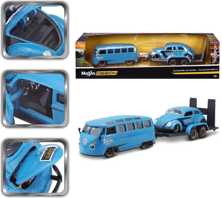 Image du produit Maisto VW T1 Van Samba & Volkswagen Beetle