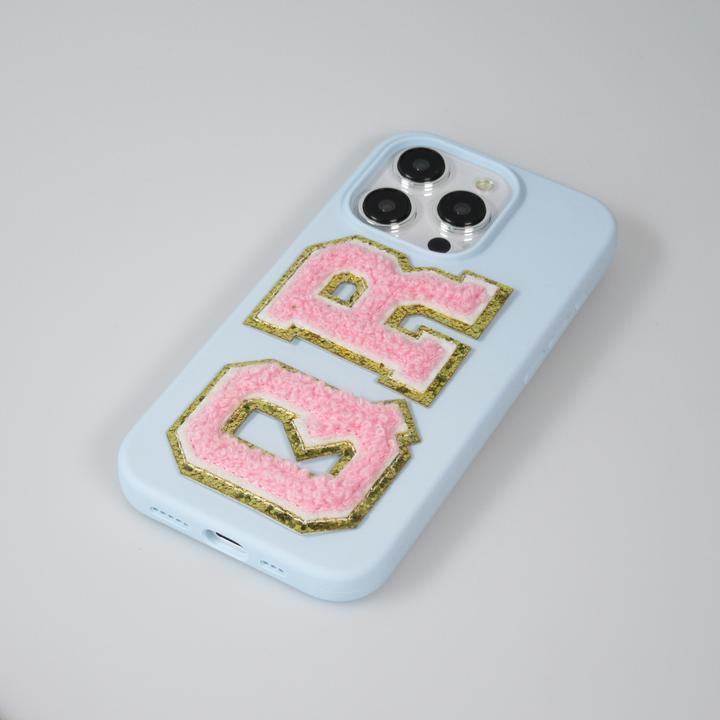 Image du produit PhoneLook Autocollant sticker pour téléphone/tablette/ordinateur brodé en 3D rose Lettre M