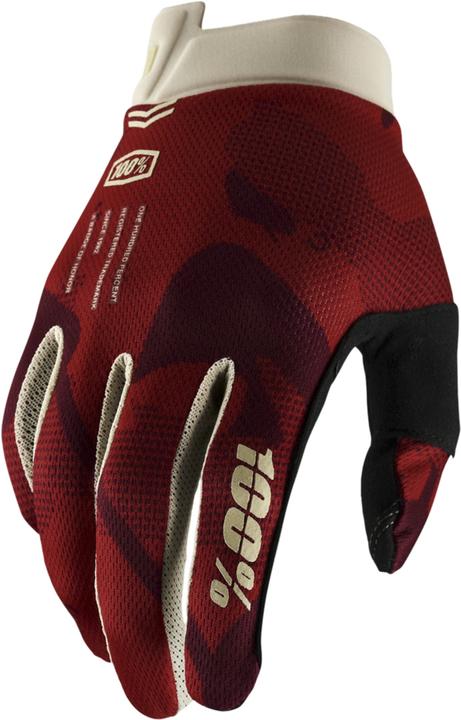 Actual product image 100% MTB Gloves iTrack SP21 Red Size L (L)