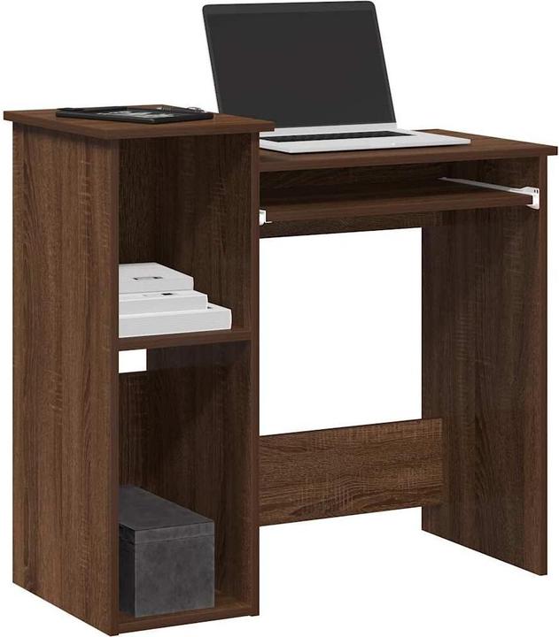 Produktbild VidaXL Schreibtisch mit Regal Braun Eichen-Optik 84x40x78 cm Bürotisch Tisch