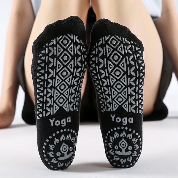 Productafbeelding Stride Anti-Rutsch Pilates Yoga Sport Socken (One Size) - 1 Paar Schwarz (Eén maat voor iedereen)