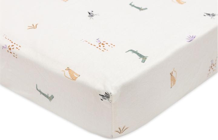 Produktbild Jollein Fix-Leintuch Jungle Jambo 140 x 70 cm, Weiss (140 x 70 cm)