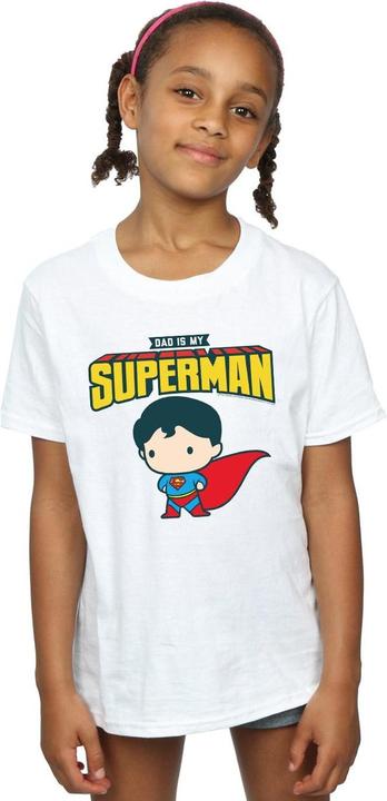 Image du produit - T-shirt SUPERMAN MY DAD IS MY HERO - Fille (128)