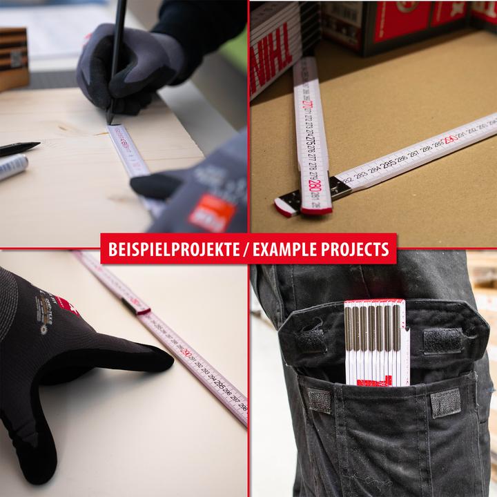 Produktbild Tox Meterstab 3m "Think Big" - Glasbirkenholz, weiss, Metallbeschläge (M)