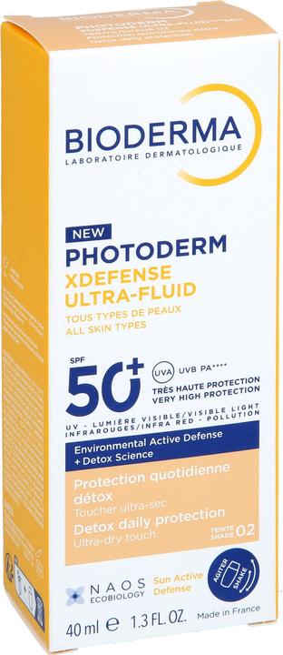 Actual product image Bioderma Photoderm Xdefense Ultra Fluid SPF 50+ 40ml Shade 02 Light (SPF 50+, 40 ml)