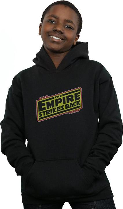 Immagine prodotto Star Wars The Empire Strikes Back Logo Felpa con Cappuccio Ragazzi (152, 158)