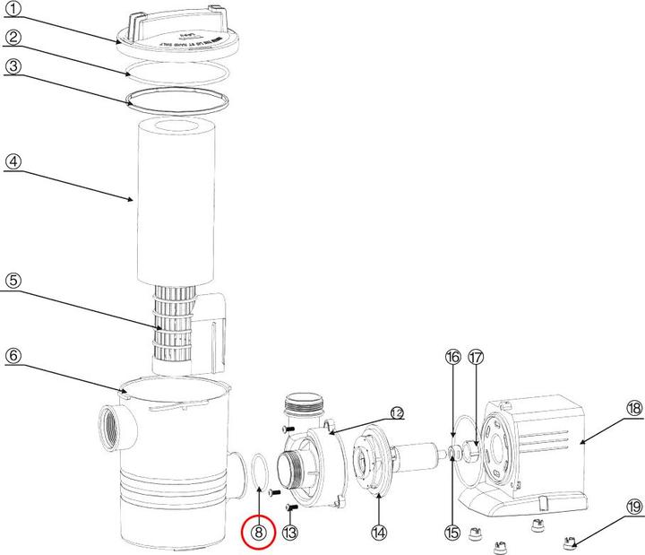 Produktbild SunSun CPP-10000F Poolpumpe Ersatzteil O-Ring 2 Dichtung Pool Pumpe