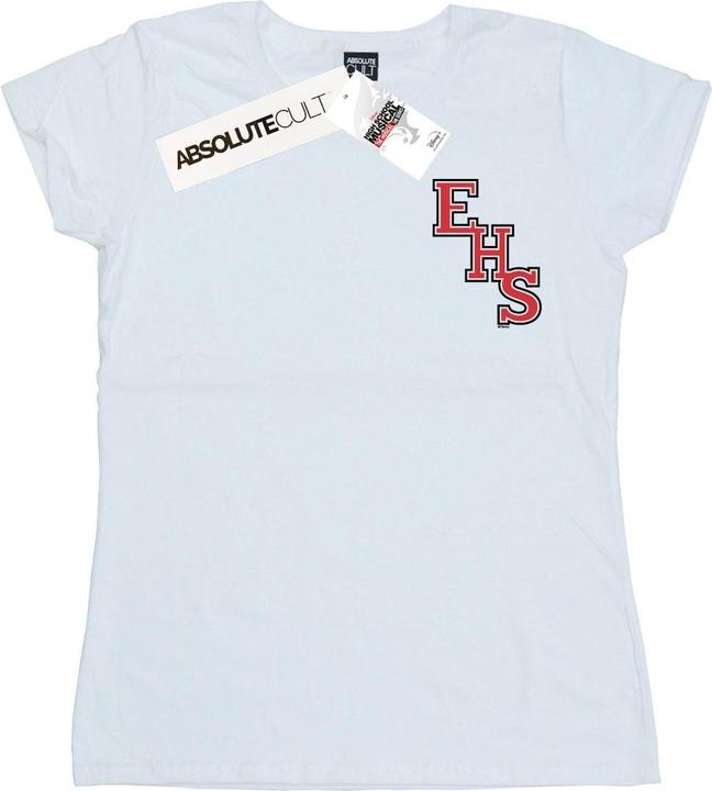 Actual product image Disney Womens/Ladies High School Musical The Musical EHS Logo Breast Print Cotton T-Shirt (M)
