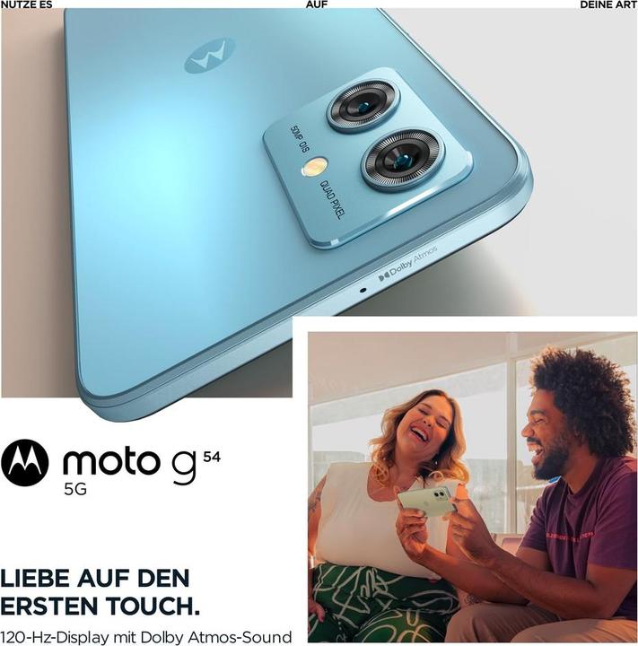 Actual product image Motorola Moto G54 (256 GB, Glacier Blue, 6.50", SIM + eSIM, 50 Mpx, 5G)