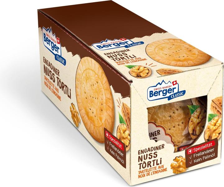 Actual product image Berger Engadine nut tartlet 74g (10 pcs., 890 g)