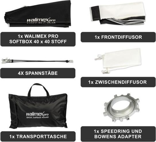 Actual product image Walimex pro Basic Softbox 40x40 (Soft boxes)