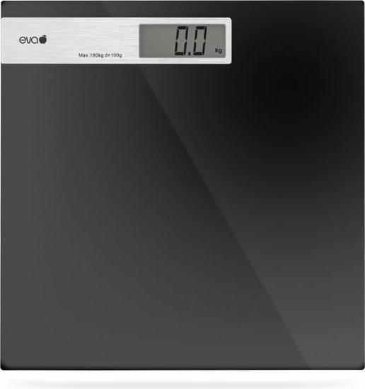 Eva- Kochen und Haushalt Eva Personenwaage Glas schwarzAluminium 180kg100g (180 kg)