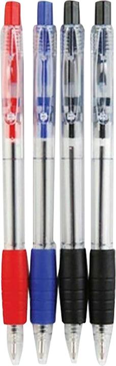 Actual product image Tiger Stationery Tiger Retractable Easy Grip Ball Point Pens (Pack of 4) (Blue, Black, Red, 4 x)