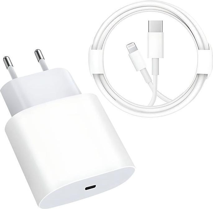 Hermex Chargeur rapide 20W incluant un câble USB-C vers Lightning 1m de câble de charge (20 W)