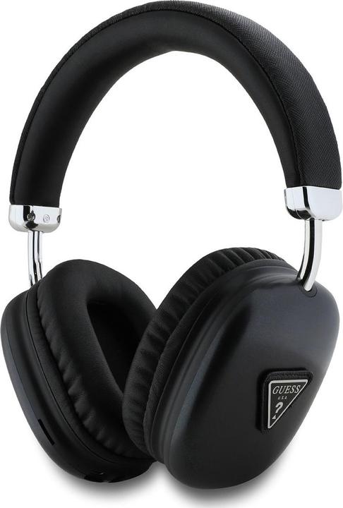 Actual product image Guess Saffiano PU Leather Triangle Logo Wireless Headphones Black (32 h, Wireless)